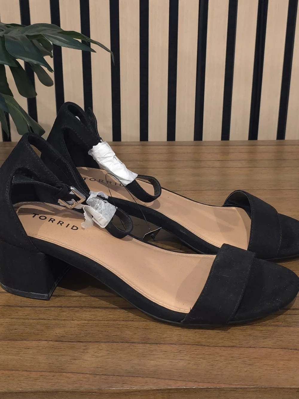 Torrid Black Ankle Strap Block Heel Shoes